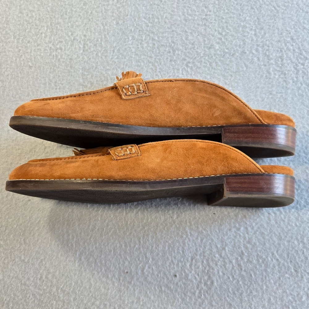 Vionic Reagan Mule Loafer Womens 11 Tan Suede Tassel Slip On Orthotic Support - Picture 2 of 10
